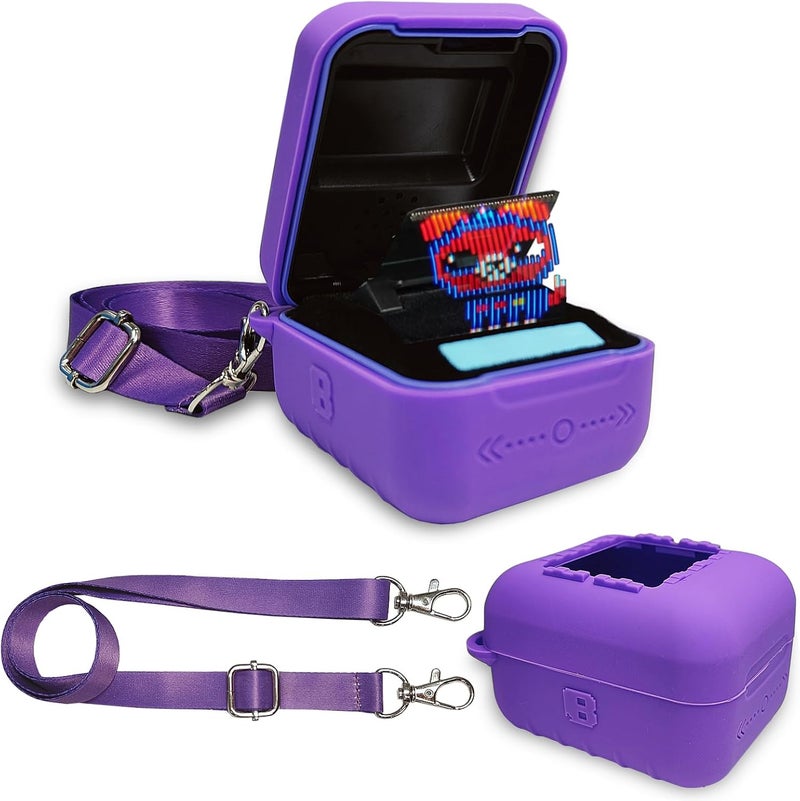 JCHPINE Silicone Cover Case for Bitzee Interactive Digital Pet and Case, Protective Skin Sleeve for Bitzee Virtual Electronic Pets Accessories (for Original 15 Animals) (Purple) - Image 1